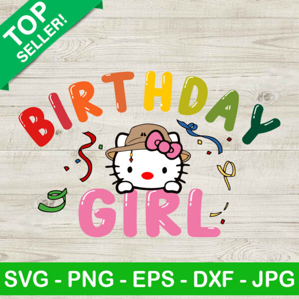 Hello Kitty Birthday Girl SVG, Birthday Girl SVG, Happy Birthday SVG