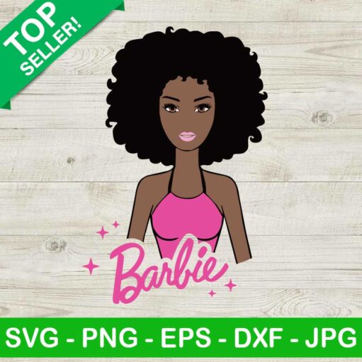 Black Barbie Girl Svg