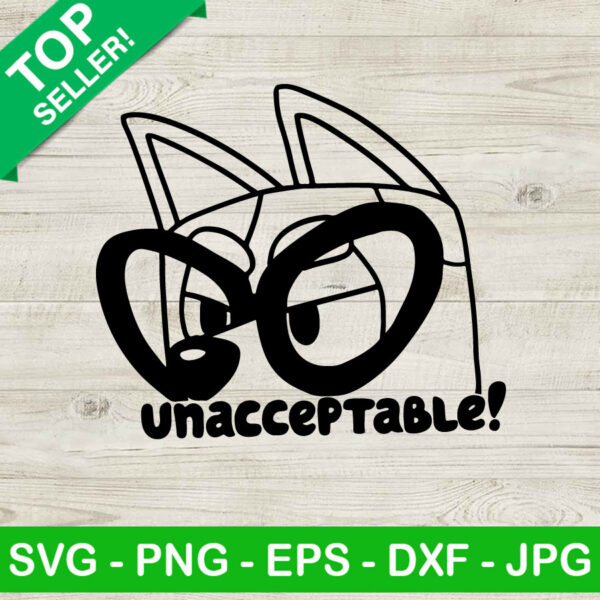 Bluey Unacceptable SVG