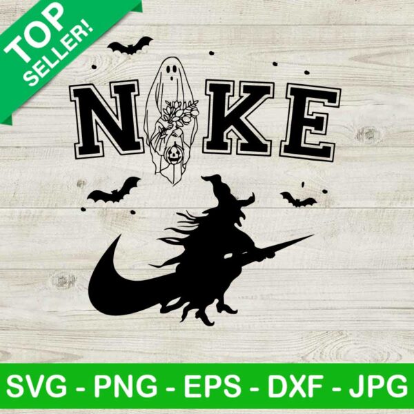 Halloween boo witches nike logo SVG