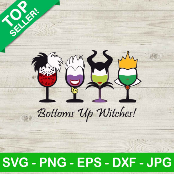 Disney Bottoms Up Witches SVG, Disney Witches SVG, Disney Halloween SVG