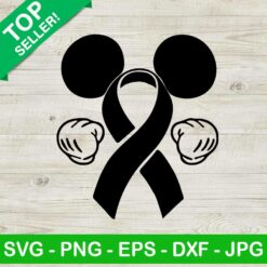 Breast cancer awareness mickey SVG, Breast cancer mickey ears SVG, Breast ribbon mickey SVG