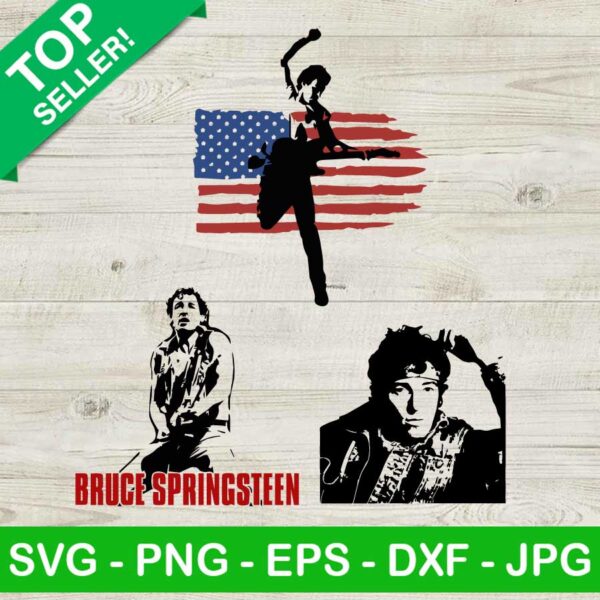 Bruce Springsteen bundle SVG, Bruce Springsteen American Flag SVG, Bruce Springsteen SVG