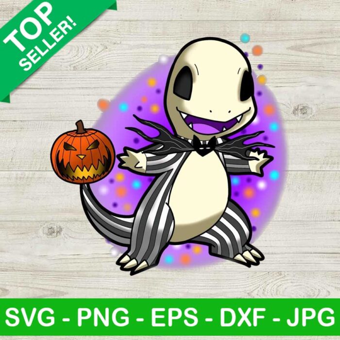 Halloween Charmander Skellington PNG, Pokemon Character PNG Sublimation transfer PNG, Halloween Costume Heat Transfer PNG