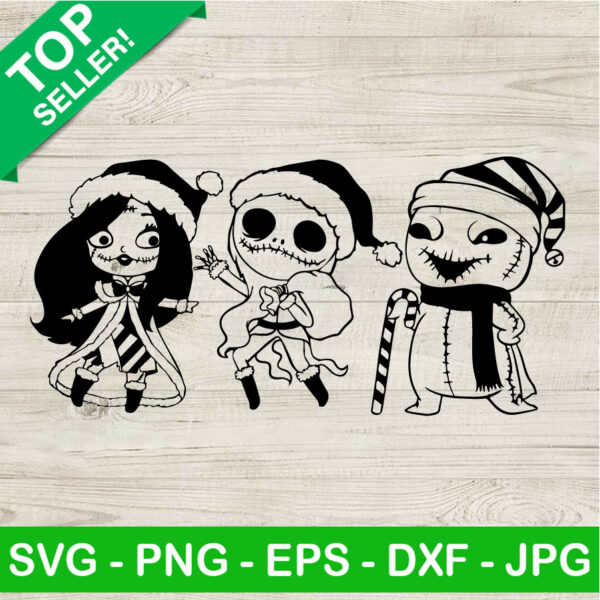 Jack Sally Skellington And Oogie Boogie Christmas SVG