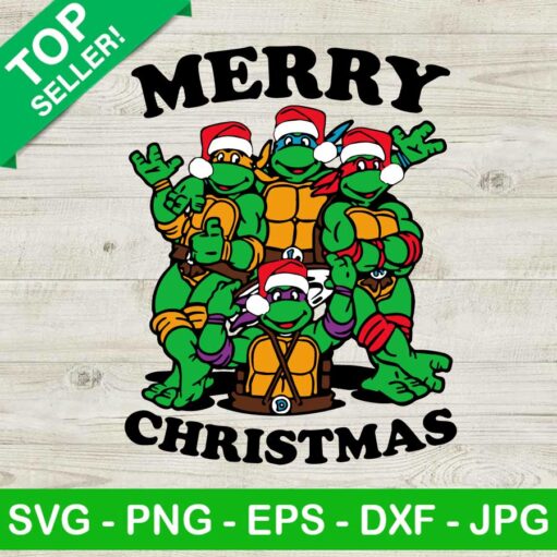 Ninja Turtles Merry Christmas Svg