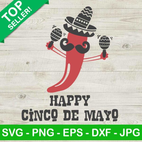 Mexican Chili Happy Cinco De Mayo SVG