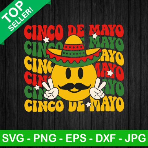 Cinco De Mayo Mexican Smiley Face Svg