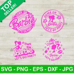 Barbie birthday party bundle SVG