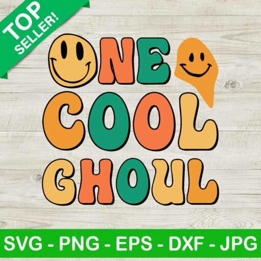 One Cool Ghoul Smiley Face Svg