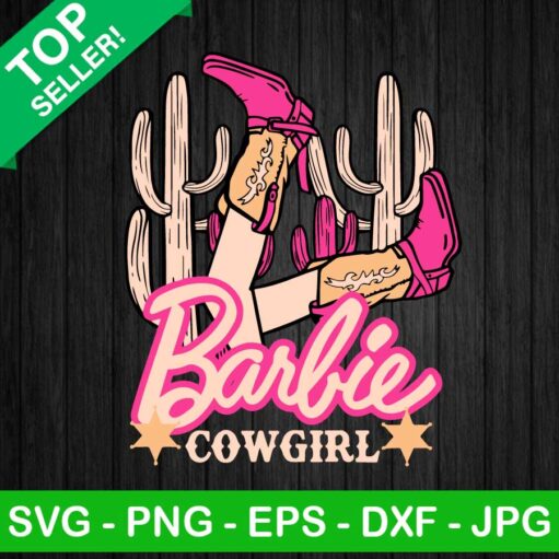 Cowgirl Barbie Barbenheimer Svg