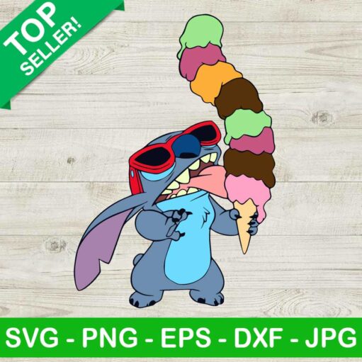 Disney Lilo and Stitch ice cream chillin SVG