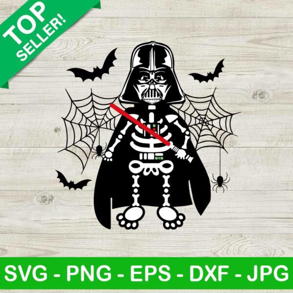 Darth Vader skull halloween SVG, Halloween star wars SVG, Skeleton Vader SVG