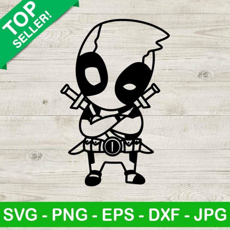 Chibi Marvel Deadpool SVG