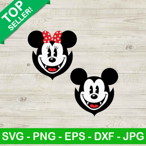 Mickey And Minnie Dracula Halloween SVG