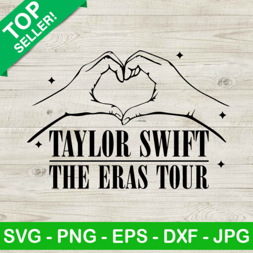 Taylor Swift The Eras Tour Heart Hands Svg