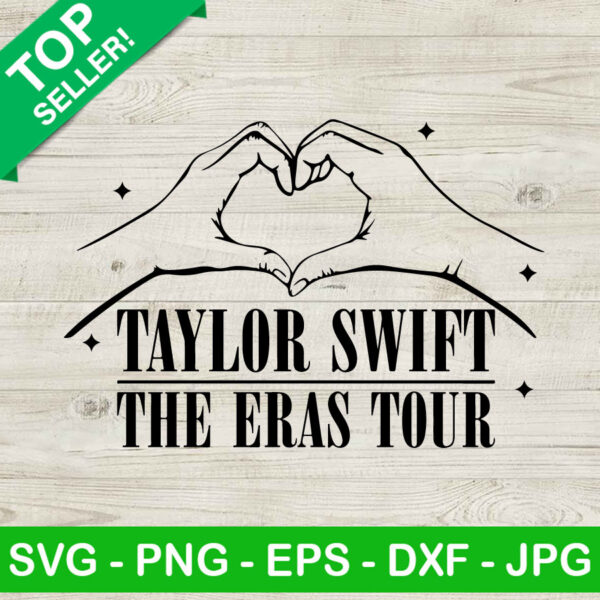 Taylor Swift The Eras Tour Heart Hands SVG