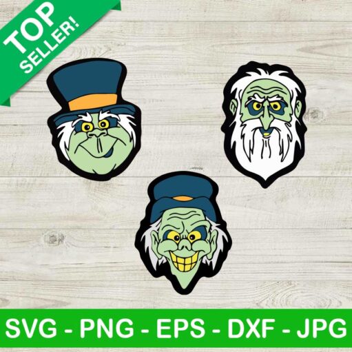 Haunted Mansion Face Characters SVG