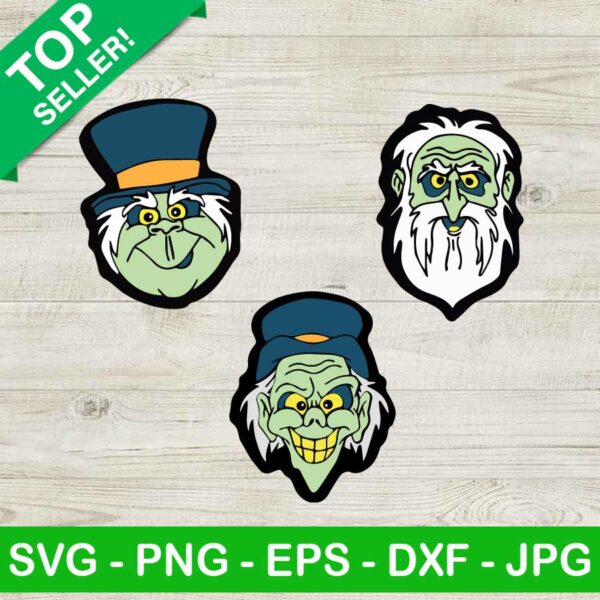 Haunted Mansion Face Characters SVG, Foolish Mortal SVG, Hitchhiking Ghosts SVG, Halloween SVG