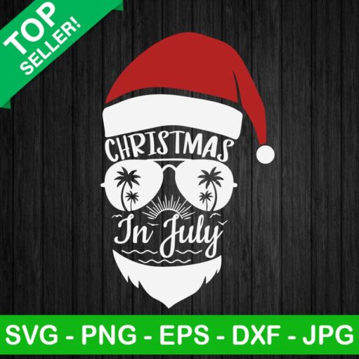 Christmas In July Santa Svg