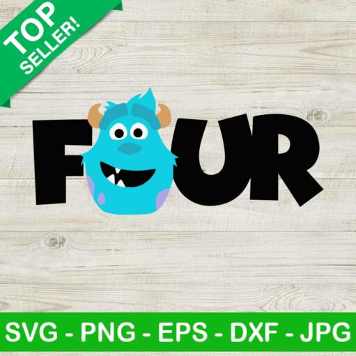 Sulley Monster Inc Four Svg