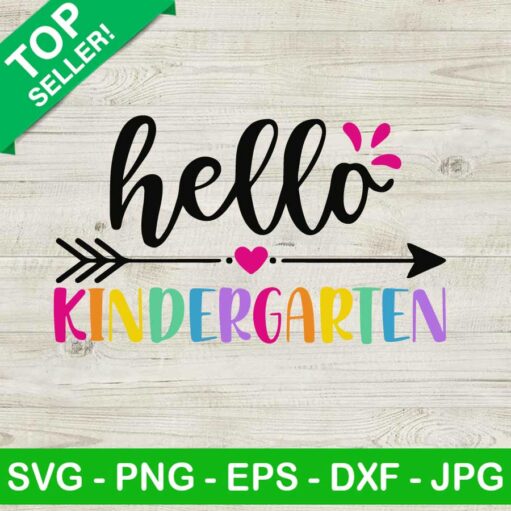 Hello Kindergarten Free Svg