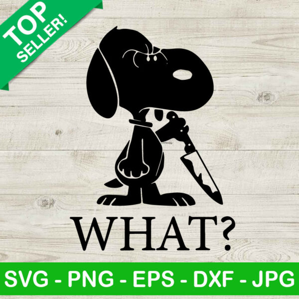 Halloween Snoopy With Knife SVG, Horror Snoopy SVG, Scary Snoopy SVG