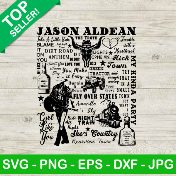 Jason Aldean Tracklist SVG