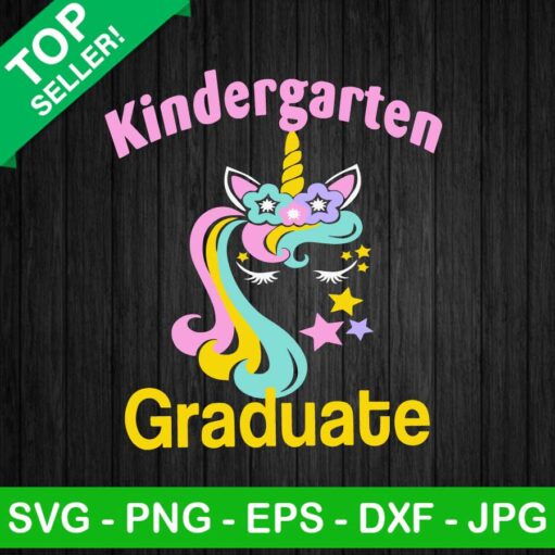 Unicorn Kindergarten Graduate SVG