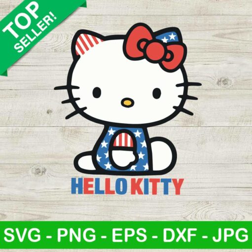 Hello Kitty 4Th Of July Svg