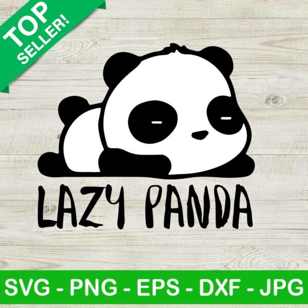 Lazy panda SVG, Cute panda SVG, Cute lazy panda SVG