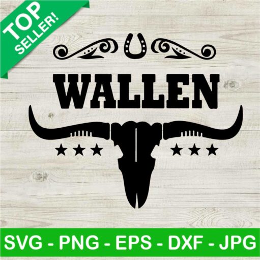 Western Wallen Bull Skull SVG