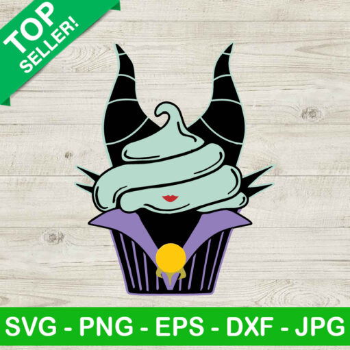 Maleficent Cupcake Svg