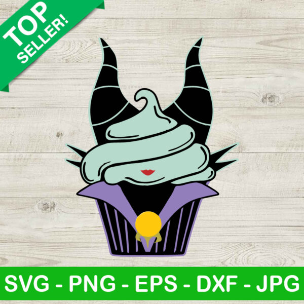 Maleficent Cupcake SVG
