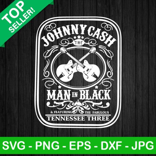 Johnny Cash The Man In Black SVG