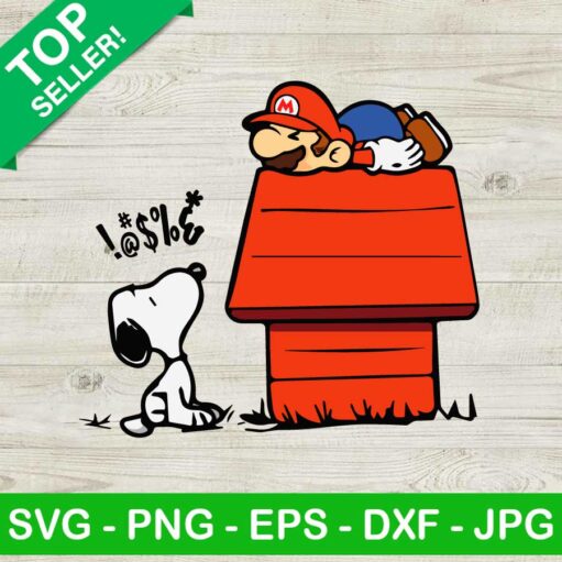 Snoopy And Super Mario Svg