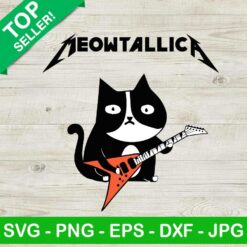 Meowtallica SVG, Meowtallica cat rock music SVG, Funny kitten rock music SVG