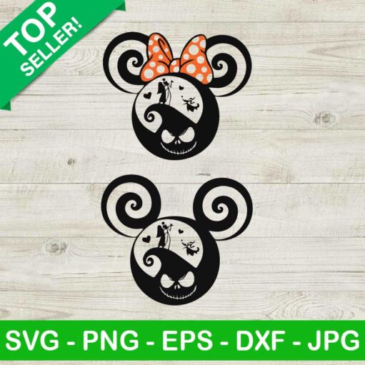 Mouse Ears Nightmare Before Christmas Svg