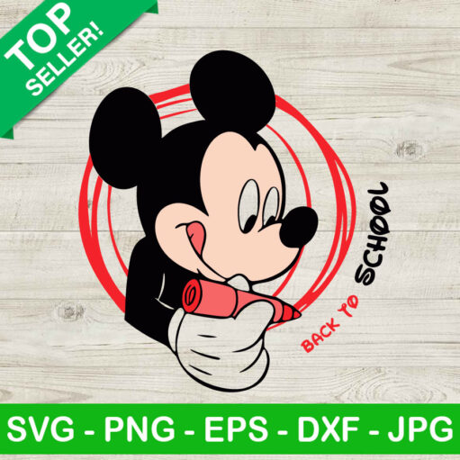 Disney Mickey Mouse Back To School SVG