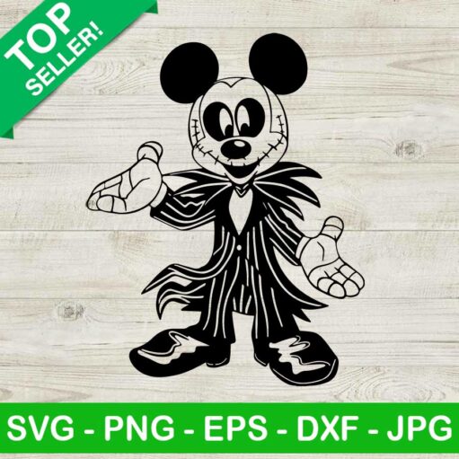 Mickey Mouse Jack Skellington SVG