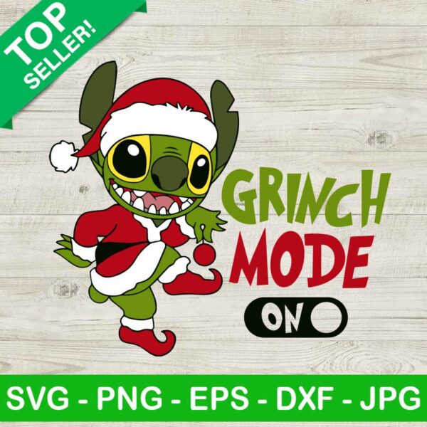 Christmas Stitch Grinch mode on SVG