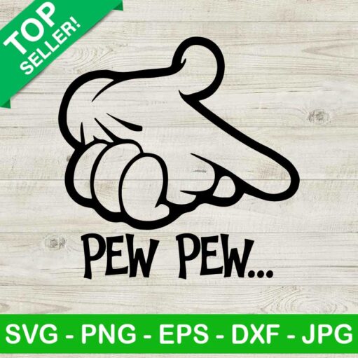 Pew pew mickey mouse hands SVG