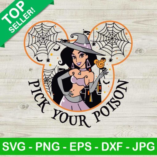 Jasmine Witch Pick Your Poison Halloween SVG