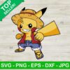 Pikachu Luffy One Piece SVG