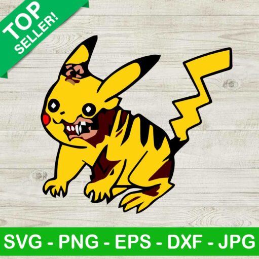 Pikachu Zombie Halloween Svg