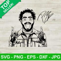 Post Malone rapper SVG, Post Malone Silhouette