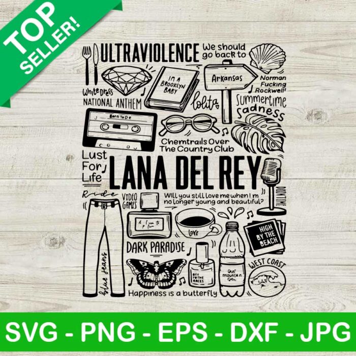 Lana Del Rey ultraviolence lyrics SVG