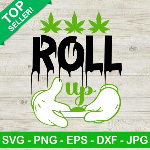 Roll Up Weed Mickey Hands Svg