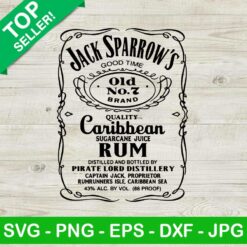 Jack Sparrow's Good Time Caribbean Rum SVG