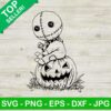 Cute Sam On Pumpkin Halloween SVG